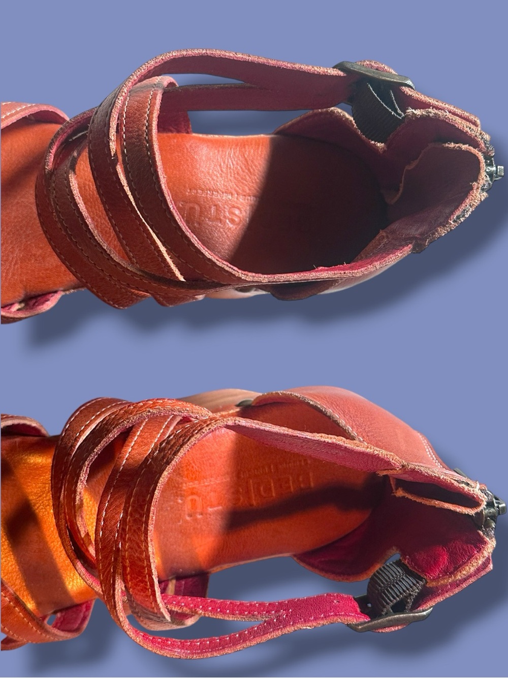Never Worn Bed Stü Platform Leather Sandals in Brown. Size 8 - Picture 12 of 14